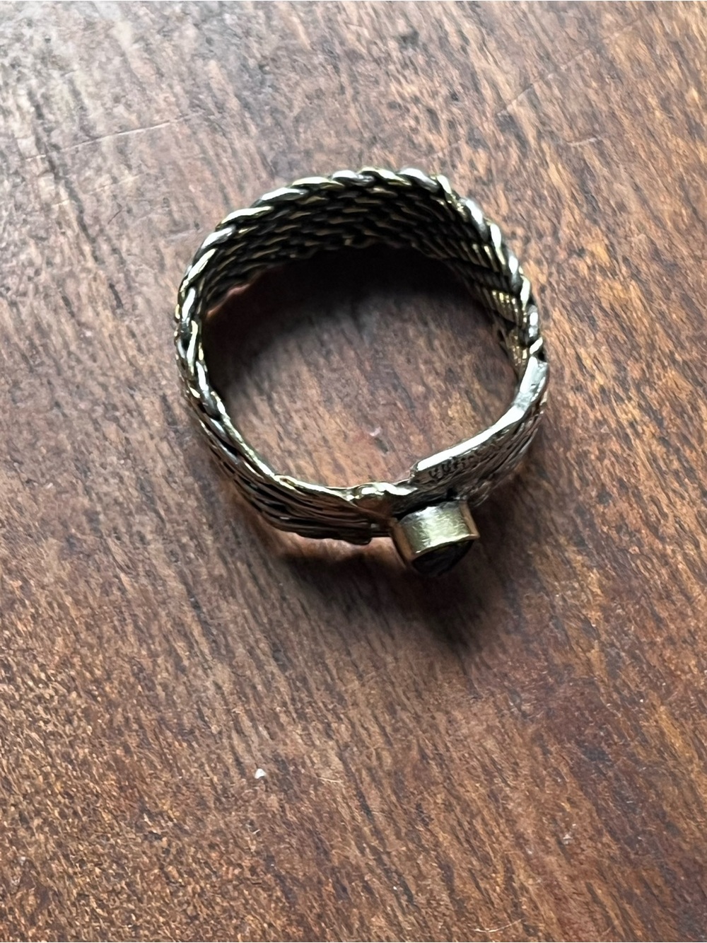 Amazing OOAK handcrafted preloved gold and sterling opal ring - Picture 7 of 15